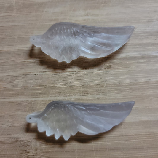Fluorite wing carving