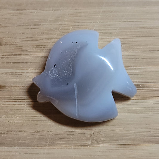 Druzy Agate Fish Carving