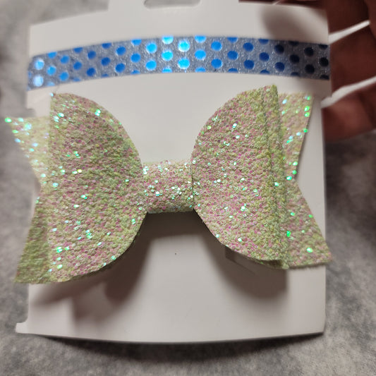 Light Green Glitter Bow