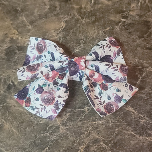 Candance Purple & Pink Floral Bow