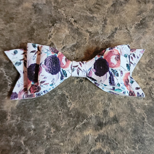 Purple & Pink Floral Bow