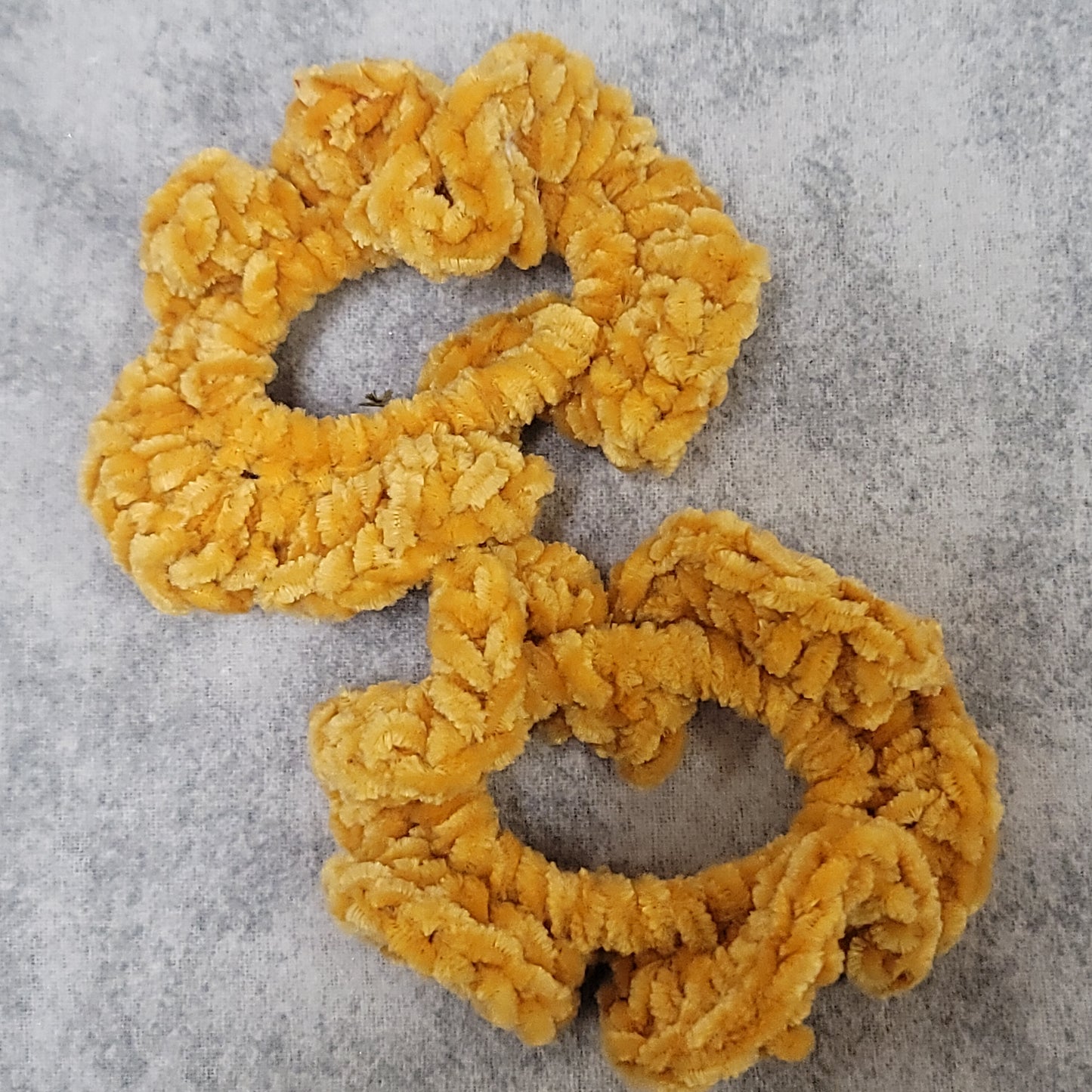 Mustard Yellow Velvet Scrunchie