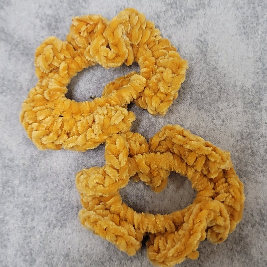 Mustard Yellow Velvet Scrunchie