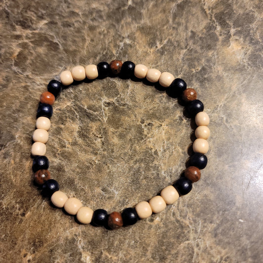 Red Jasper & Filipino Wood Bracelet
