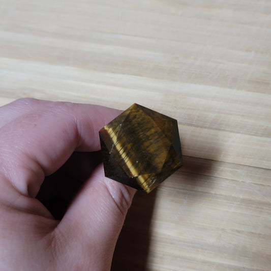 Hexagon Tiger's Eye Car Clip