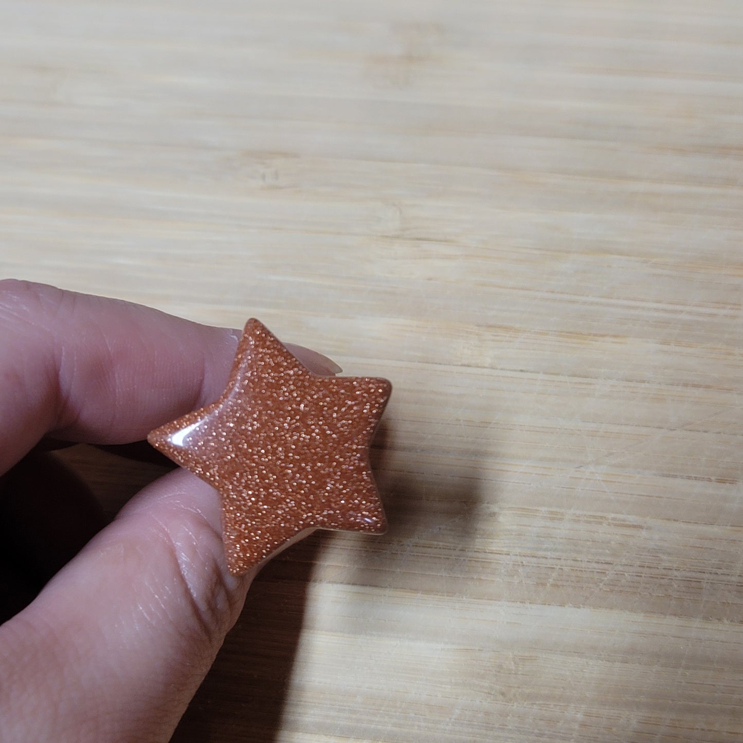 Gold Sandstone Star Car Clip