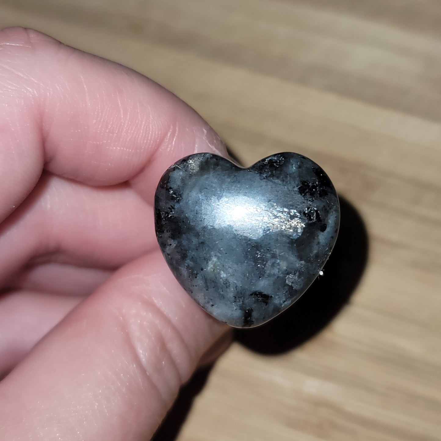 Larvikite Heart Car Clip