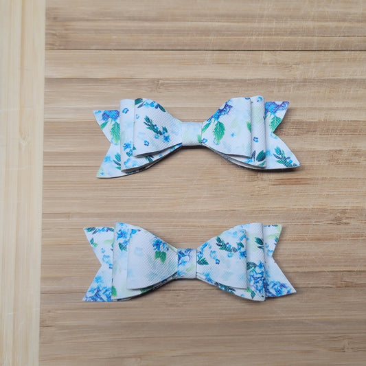 Light Blue Floral Bows