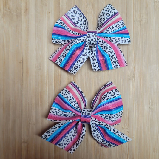 Candance Cheetah Serape Bows