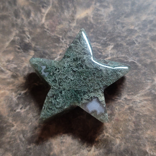 Moss Agate Star