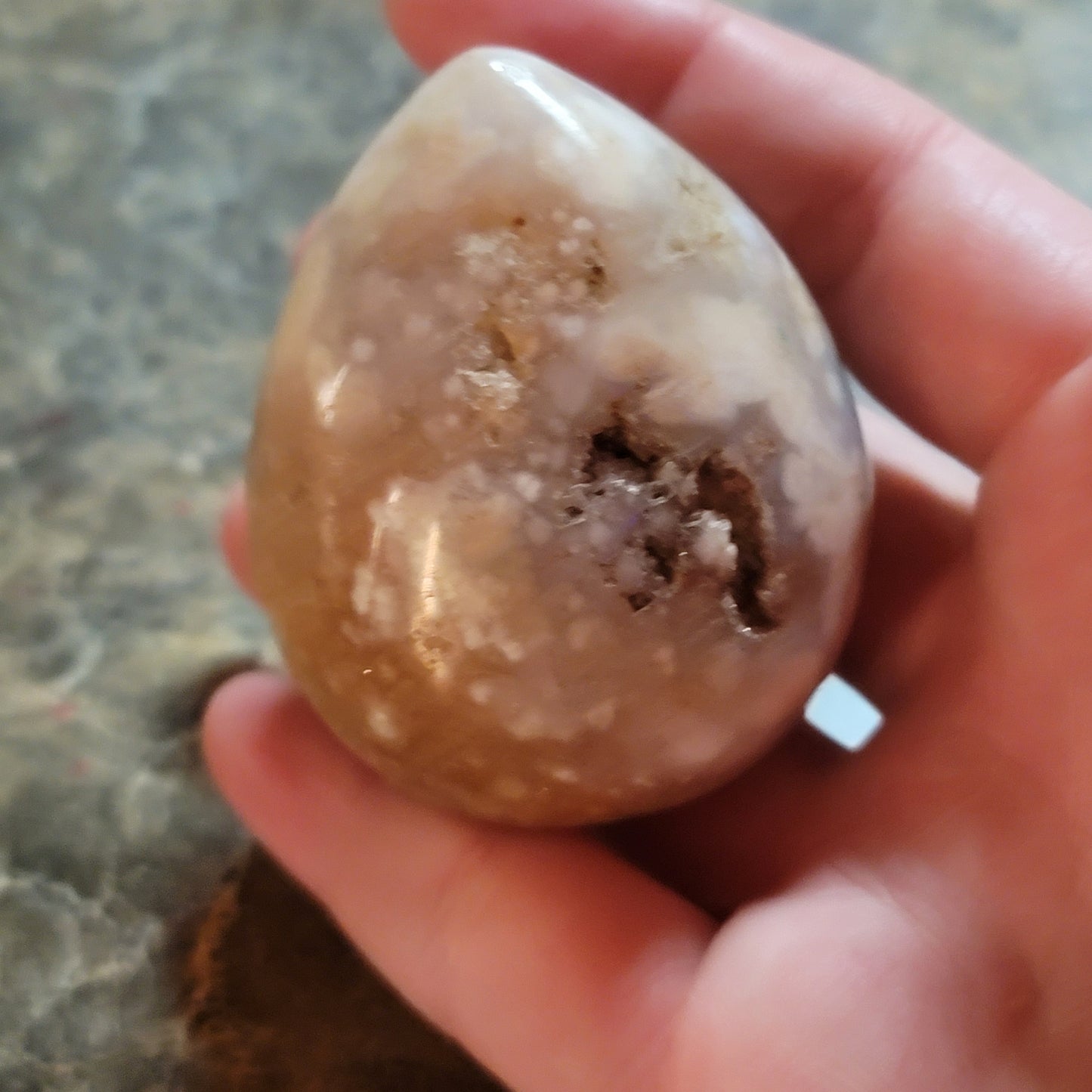 Flower Agate Egg