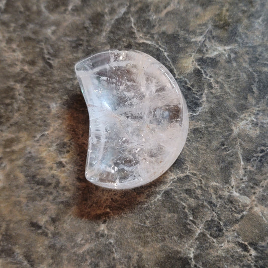 Clear Quartz Small Moon Dish