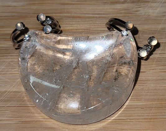 Labradorite & Cubic Zirconia Ring