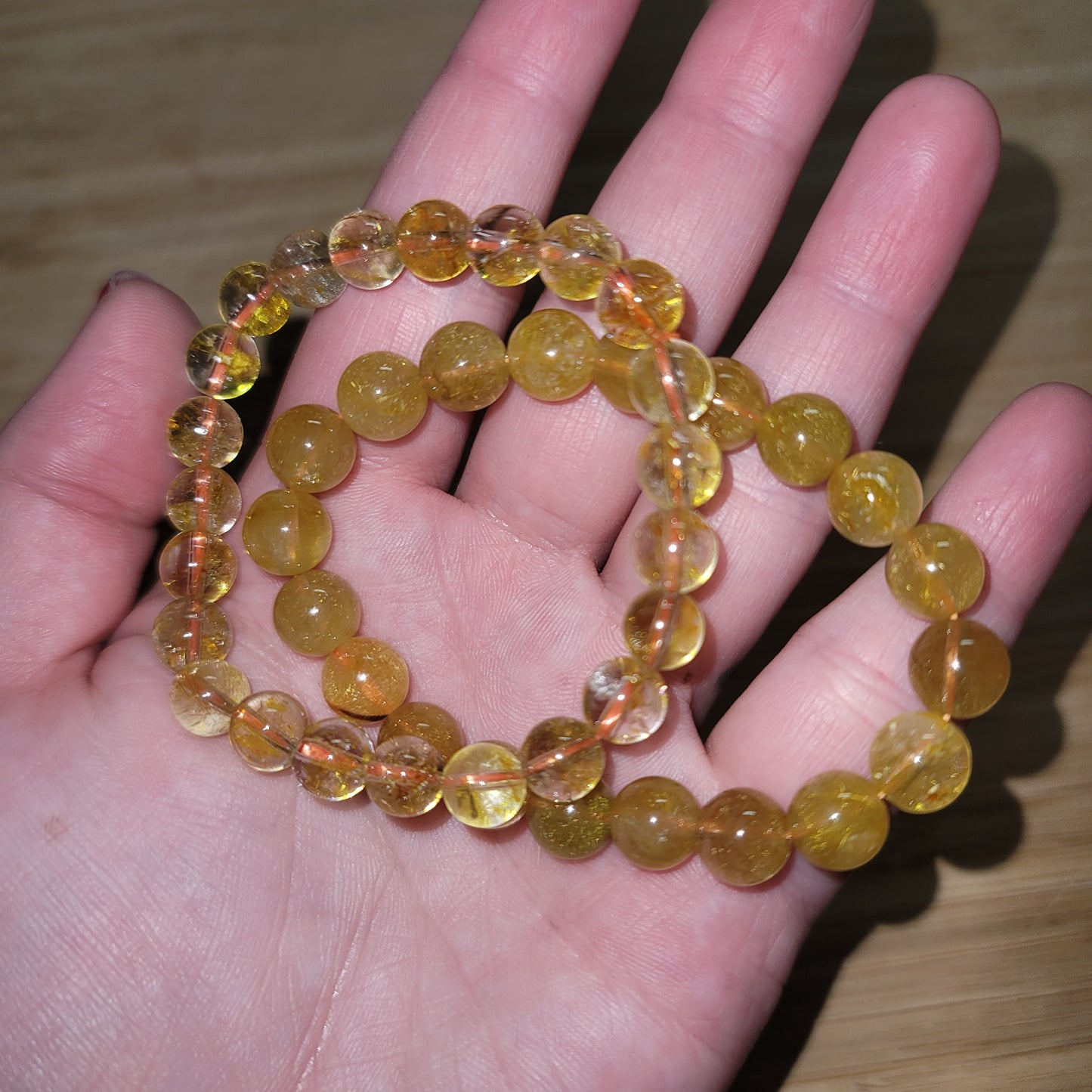 Gold Rutilated Quartz Bracelet