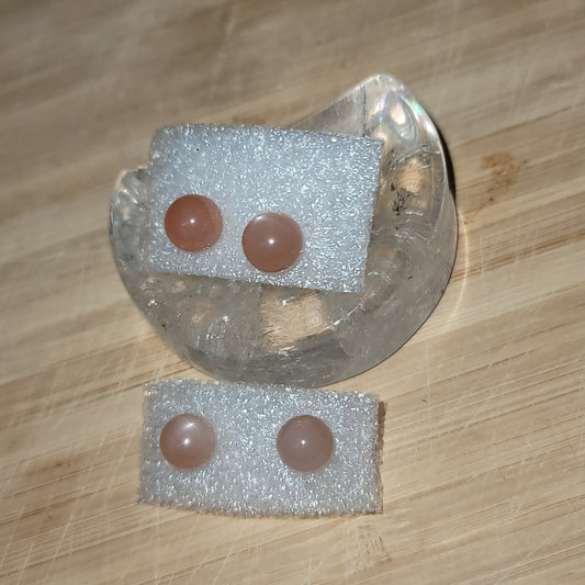 Peach Moonstone Earrings