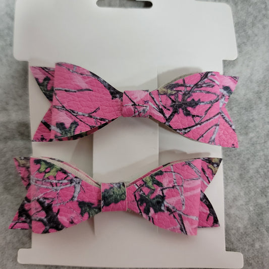 Pink Camo Mini Bow Set