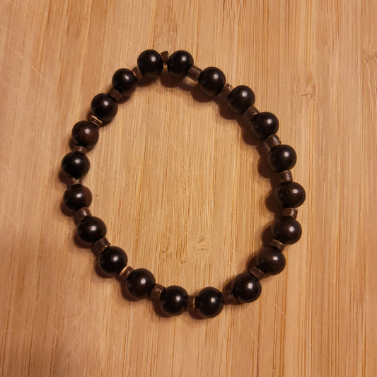 Tiger Ebony Wood & Coconut Wood Bracelet
