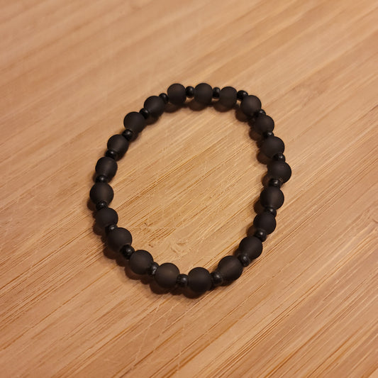 Vintage Glass Bead & Philippine Wood Bead Bracelet