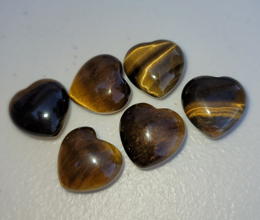 Tiger's Eye Mini Hearts