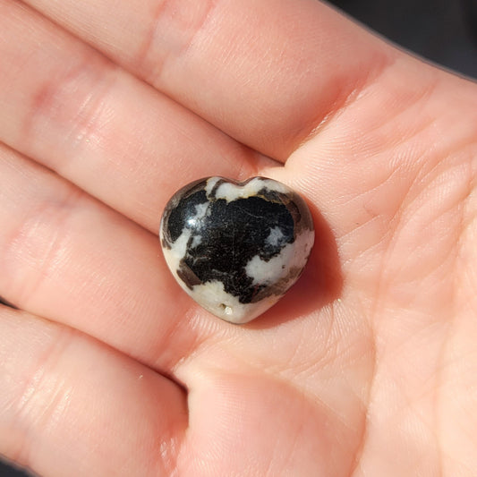 Zebra Jasper Mini Heart