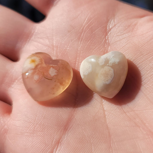 Flower Agate Mini Heart