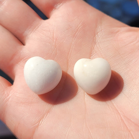 White Agate Mini Heart