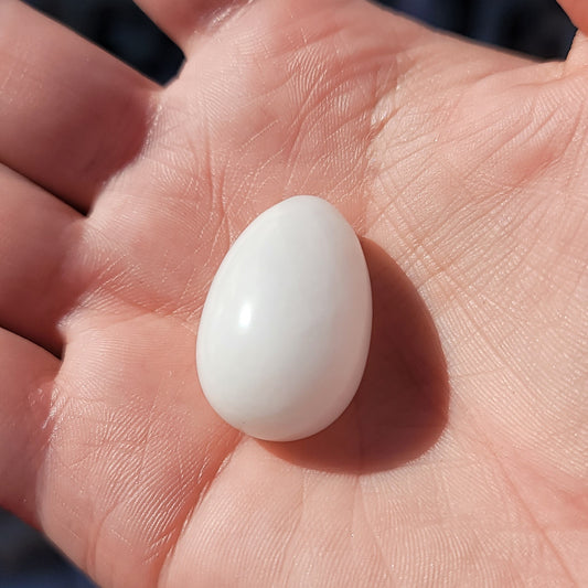 White Agate Mini Egg