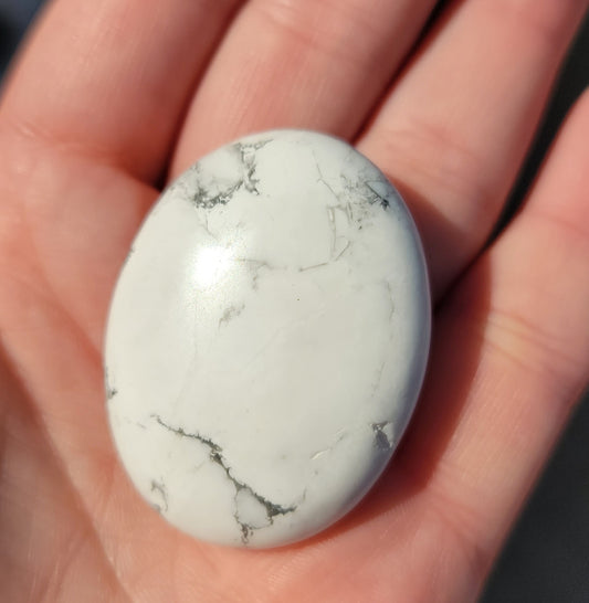 Howlite Palm Stone