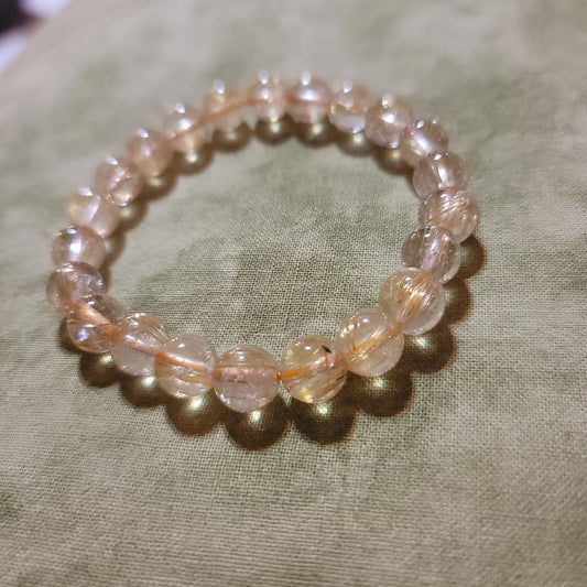 Gold Rutilated Quartz Bracelet
