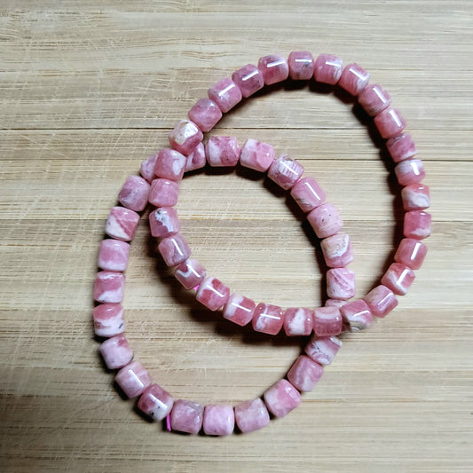 Rhodochrosite Barrel Bracelet