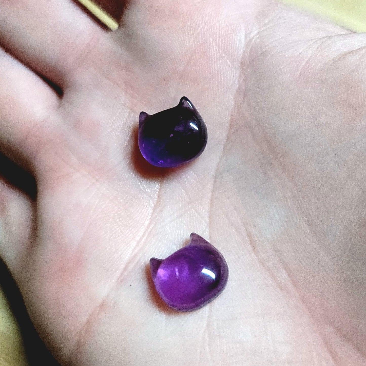 Mini Amethyst Cat Head