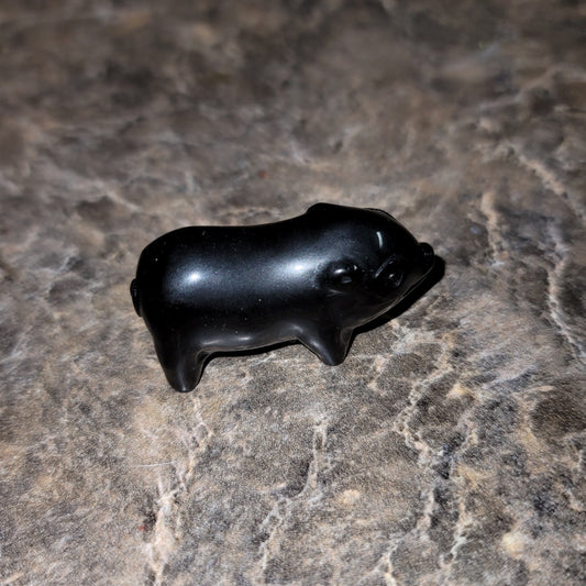 Black Obsidian Pig