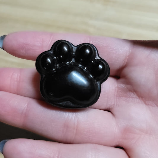 Black Obsidian Small Pawprint