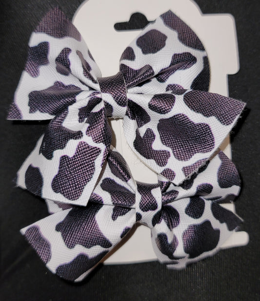 Cow Print Cadance Bow Set