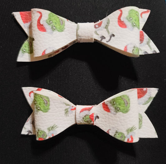 Grinch Mini Bow Set