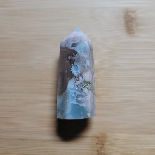Green Flower Agate Tower