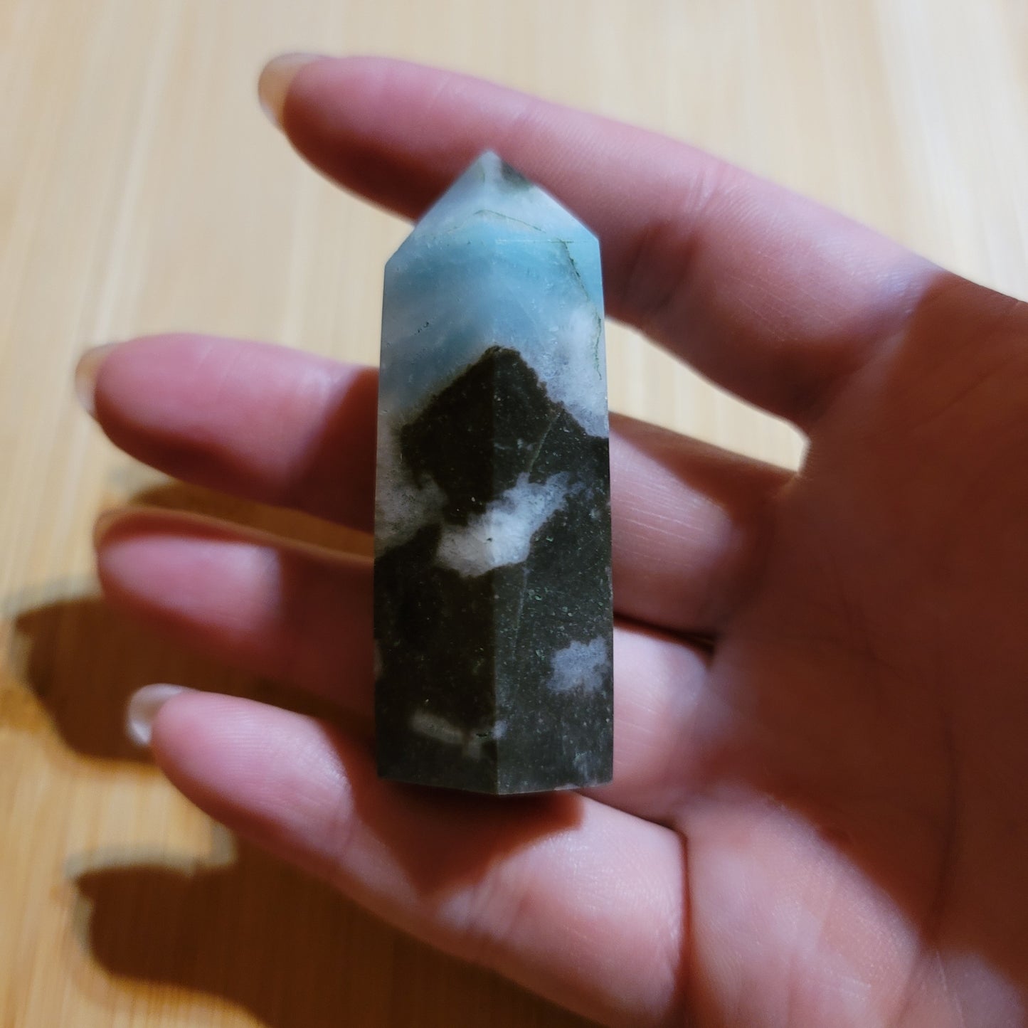 Amazonite & Smoky Quartz Tower