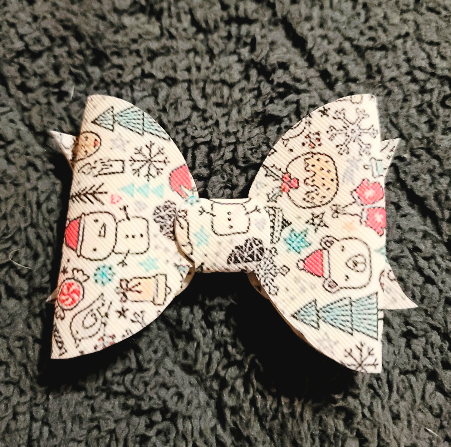 Christmas Print Medium Bow