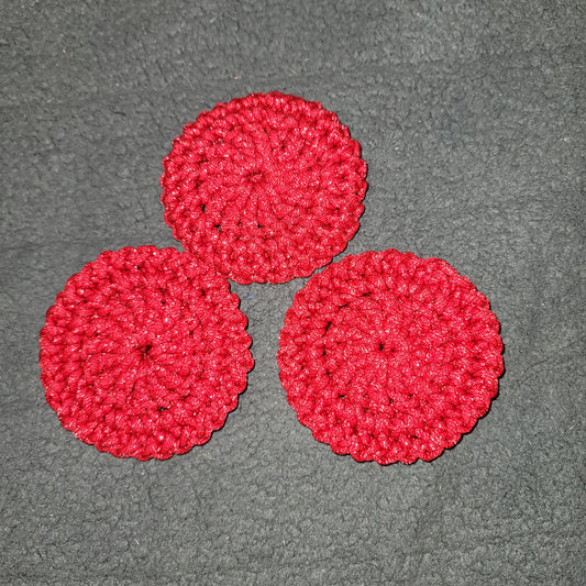Red Round Dish Scrubbies