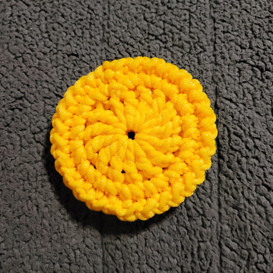 Yellow Round Dish Scrubbies