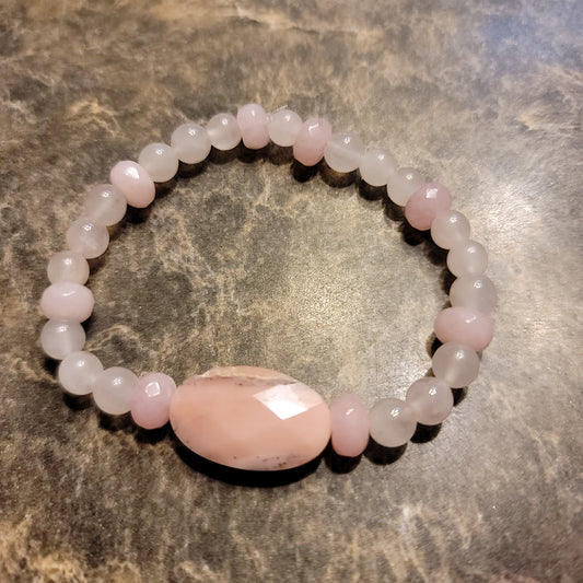 Pink Opal & Rose Quartz Bracelet
