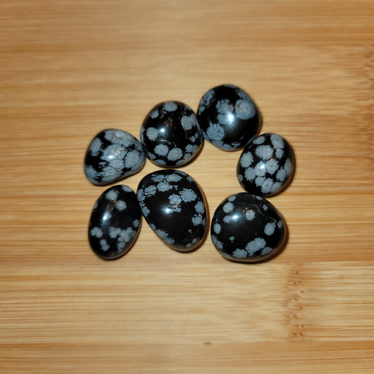 Small Snowflake Obsidian Tumbles