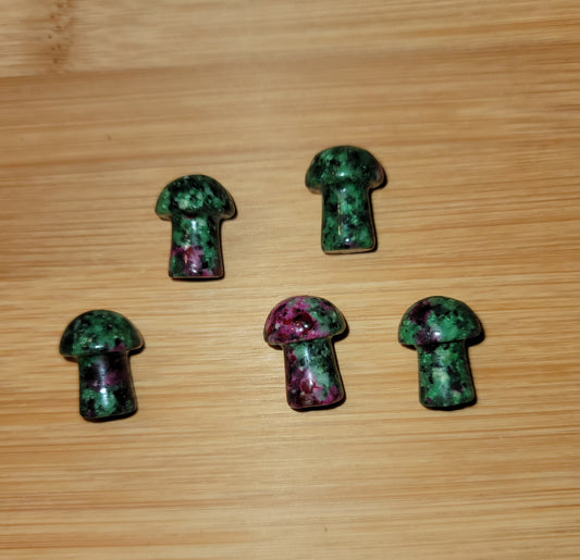 Ruby & Zoisite Mini Mushrooms