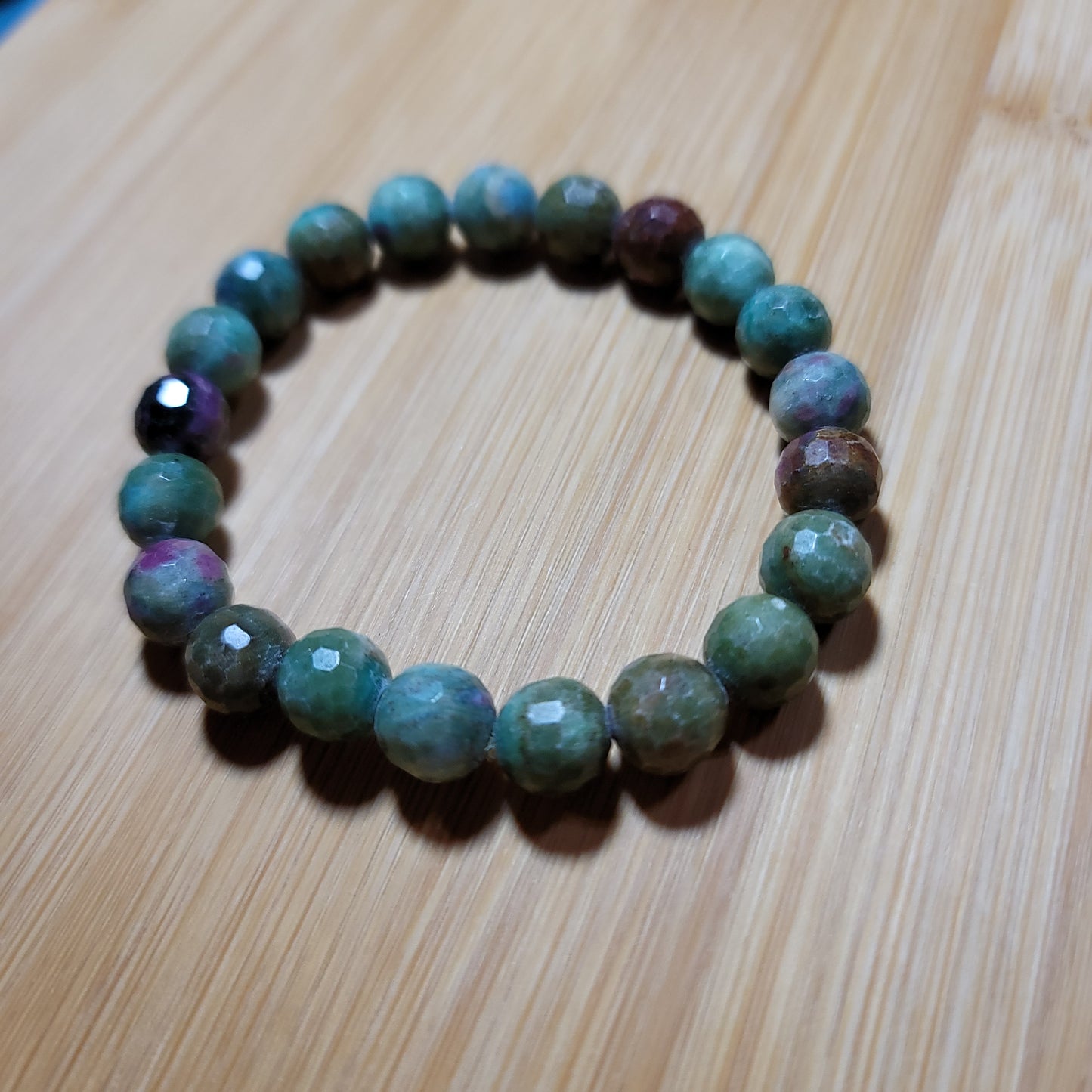 Ruby & Fuschite Faceted Bracelet