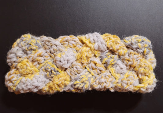Toddler Yellow & Gray Chunky Braided Earwarmer