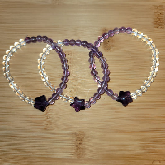 Amethyst & Clear Quartz Bracelet