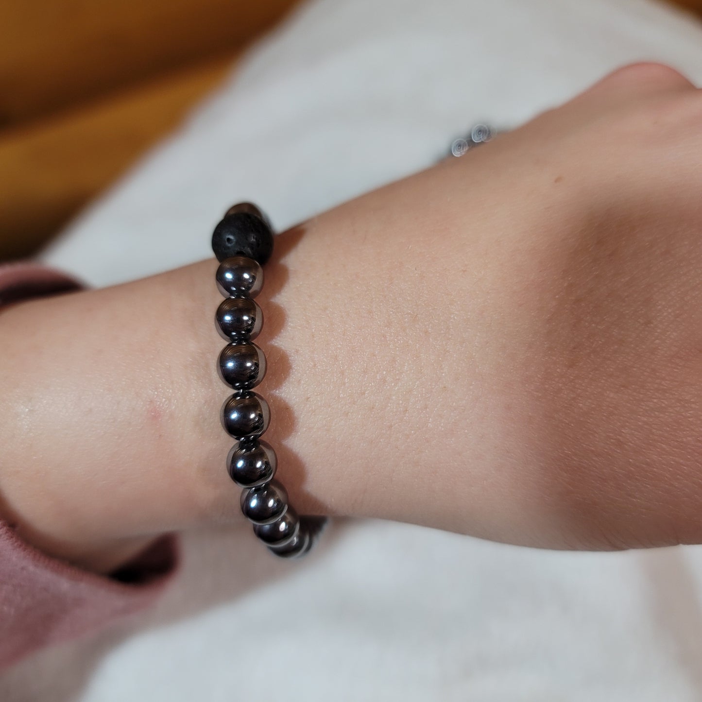 Hematite with Lava Stone Bracelet