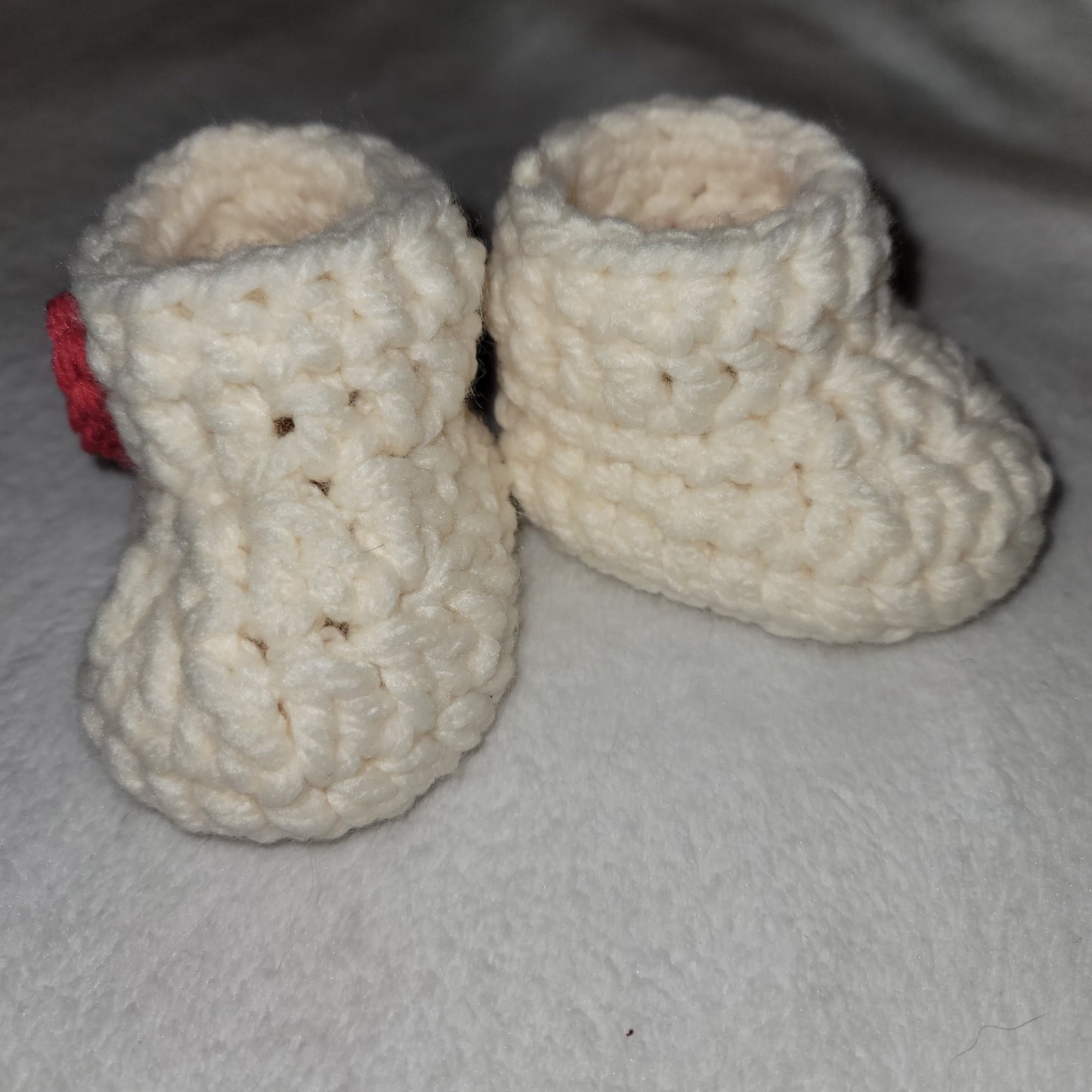 Cream Chunky Baby Boots Size 0-3 Months
