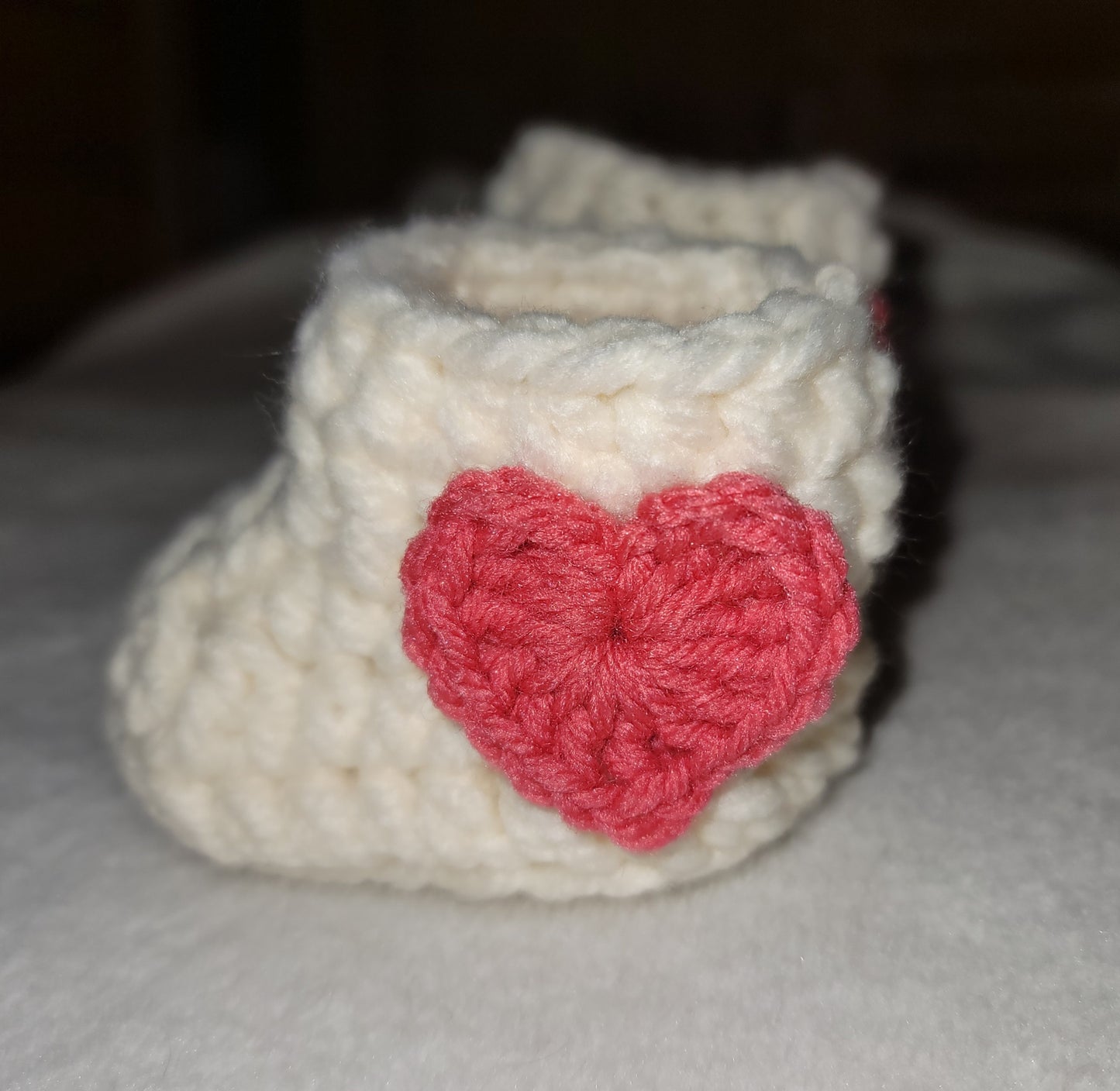 Cream Chunky Baby Boots Size 0-3 Months