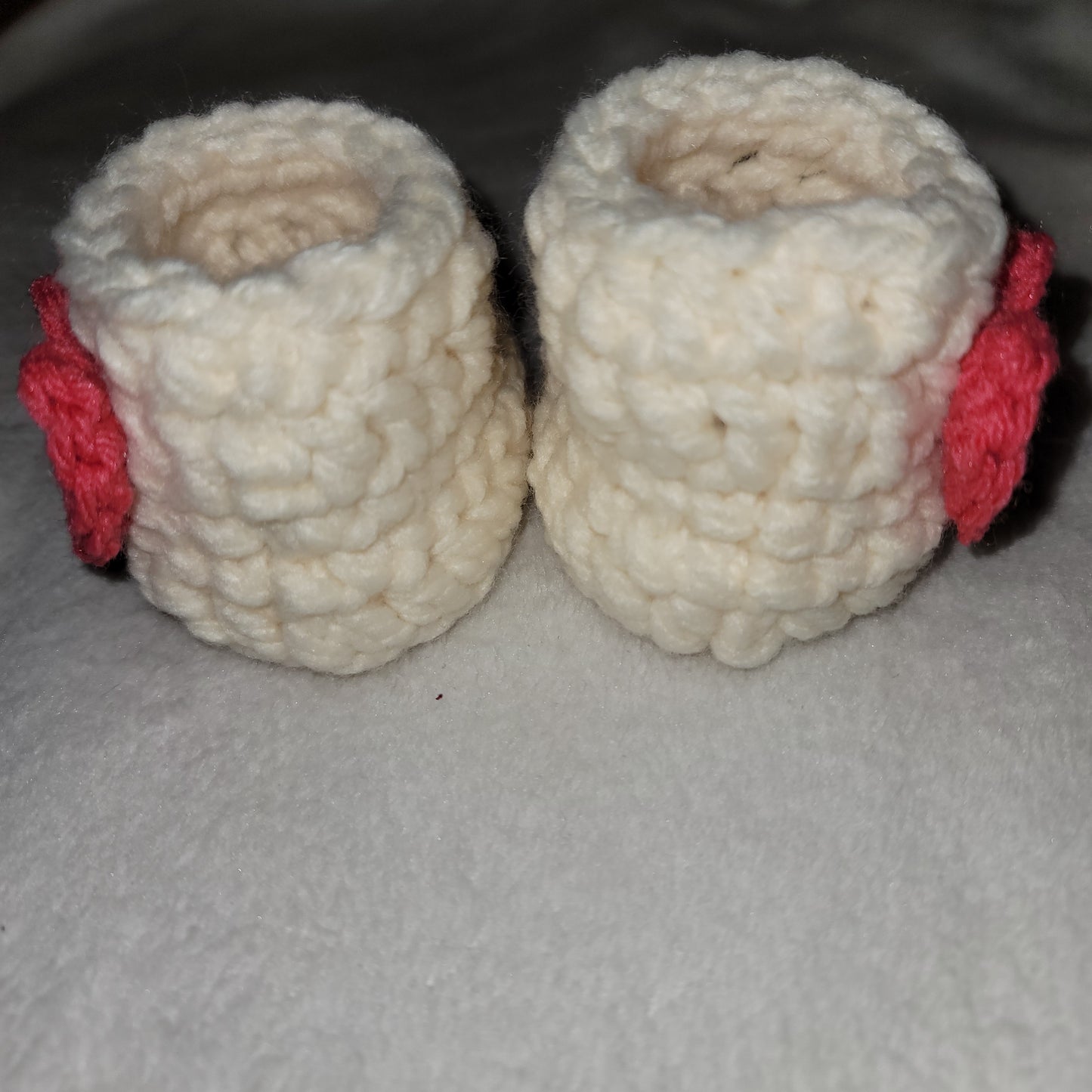 Cream Chunky Baby Boots Size 0-3 Months